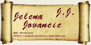 Jelena Jovančić vizit kartica